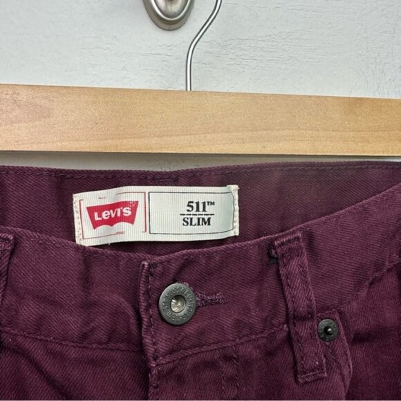 Levi’s 511 Slim Jeans 16reg/28x28 Burgundy Purple - Picture 5 of 8